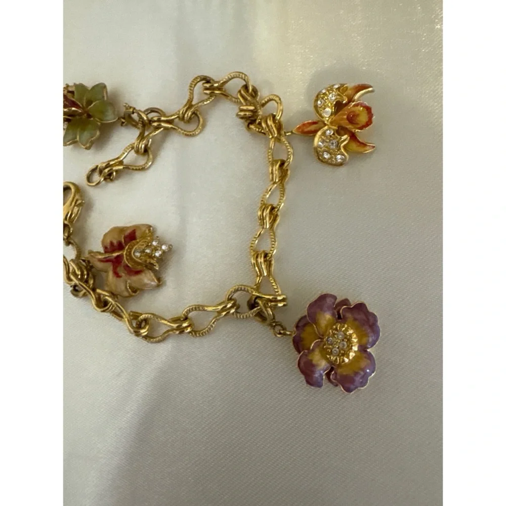 Nolan Miller Orchid Charm Bracelet - Picture 2 of 5